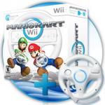 Mario Kart Wii with an extra Wii Wheels (total two Wii Wheels)